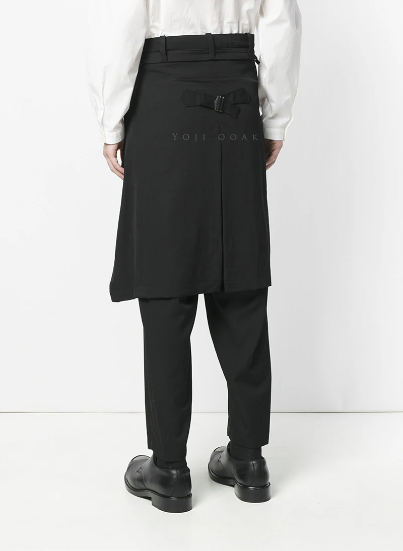 27-46 New Men Women's Clothing Hair Stylist Removable Wool Apron Two Pieces Pants Plus Size Singer Costumes