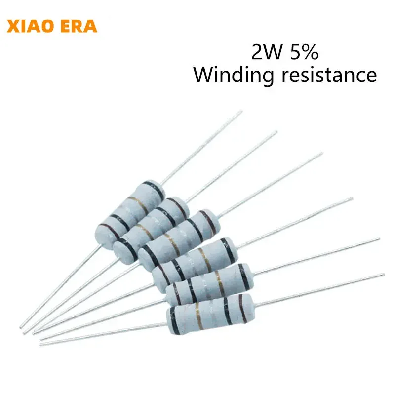 

200PCS 2W Winding Fuse Resistance Accuracy 5% 0.05R/0.1R/0.15/0.22/0.33/0.47/0.5 Ohm The whole package