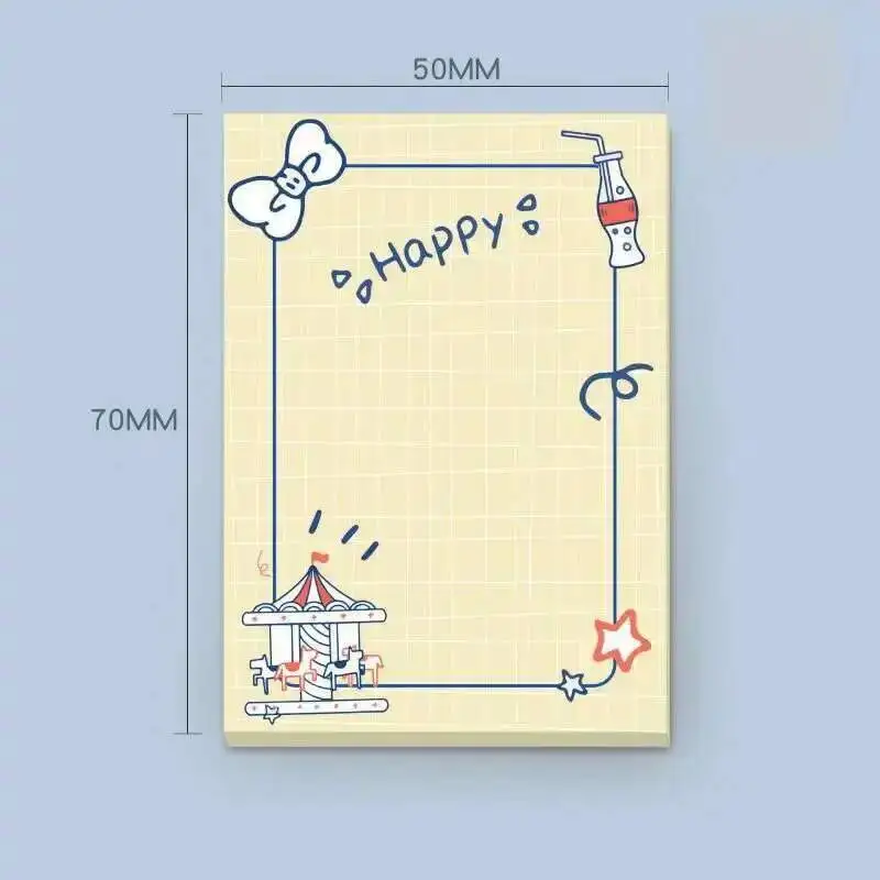 1 Pieces Lytwtw's Cute Kawaii Mini Sticky Notes Memo Pad Book Marker Stationery Office School Supplies Planner Sticker