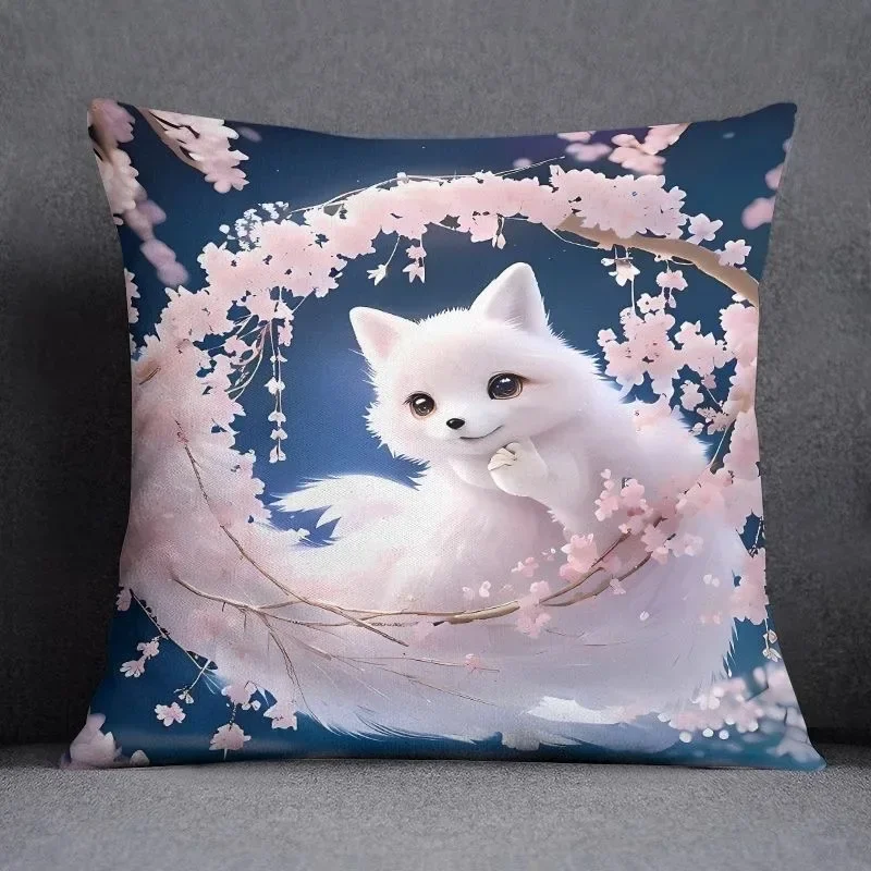 High-value Fox Cat Pillowcase Car Ornaments Office Living Room Sofa Home Pillowcase