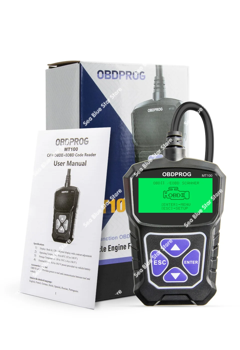 OBDPROG MT100 OBD2 Car Detector for Car Code Reader Scanner Tool