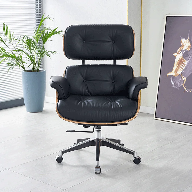 

Swivel Reclining Office Chair Executive Beige Wheels Oversized Office Chairs Relaxing Designer Sillas De Oficina Furniture Home