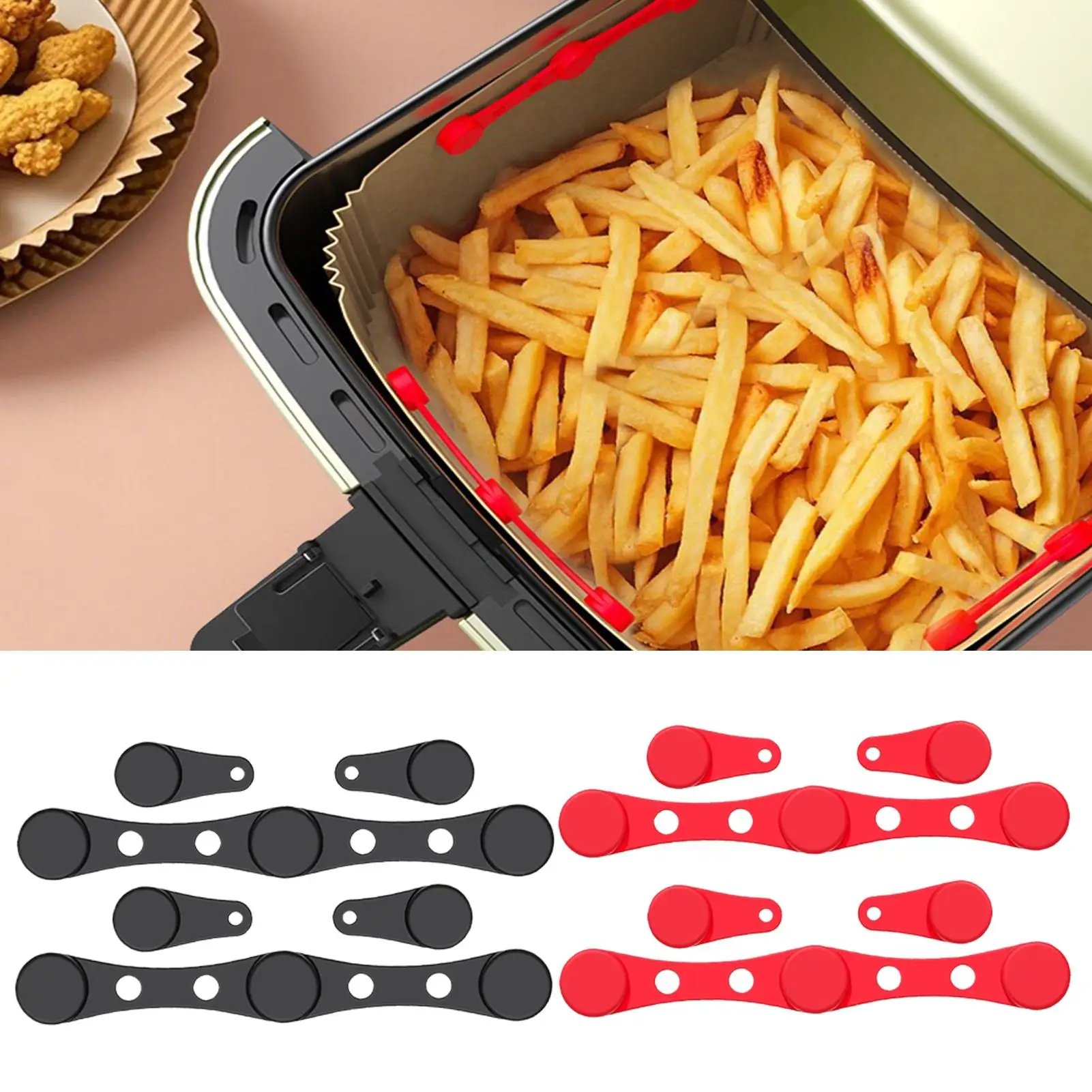 Magnets For Air Fryer Liners Silicone Fixing Tool Air Fryer Magnet Silicone Buckle For Baker Enthusiast Family Parent French