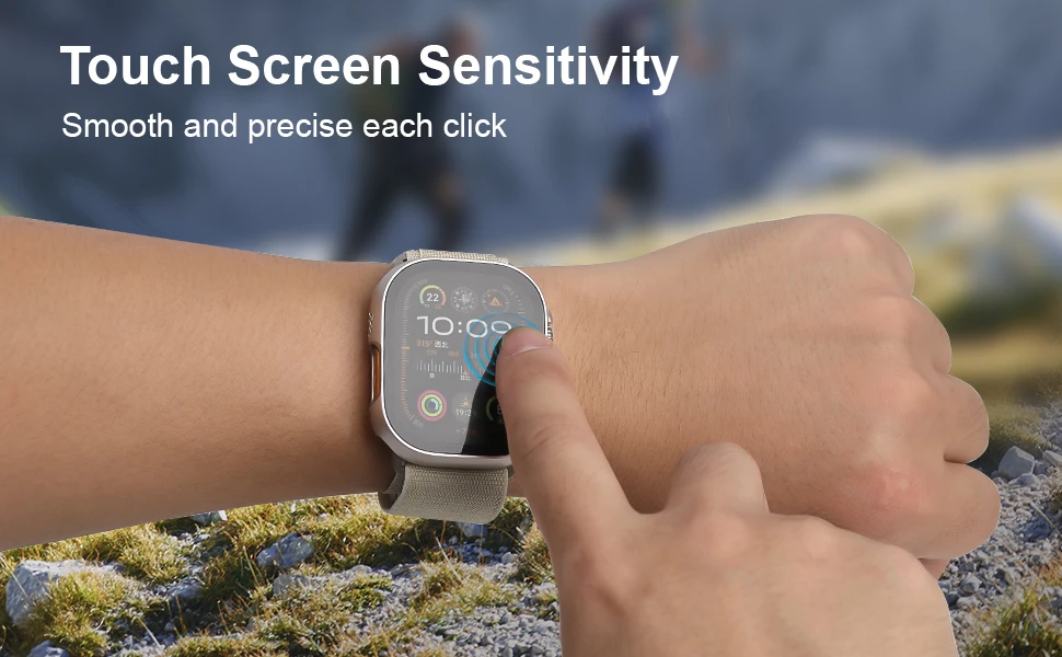 Gehärtetes Glas + Sichtschutz für Apple Watch Ultra2 3 49mm Gehäuse Anti-Spy Displayschutzfolie iWatch Series 9 8 7 SE 12 46mm 40 44mm – Detail 5