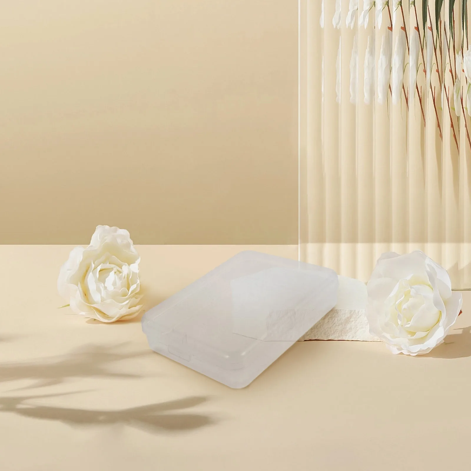 

3Pcs Portable Cotton Pads Holder Clear Plastic Storage Box Small Organizer for Cotton Balls Swabs Mini Plastic Storage