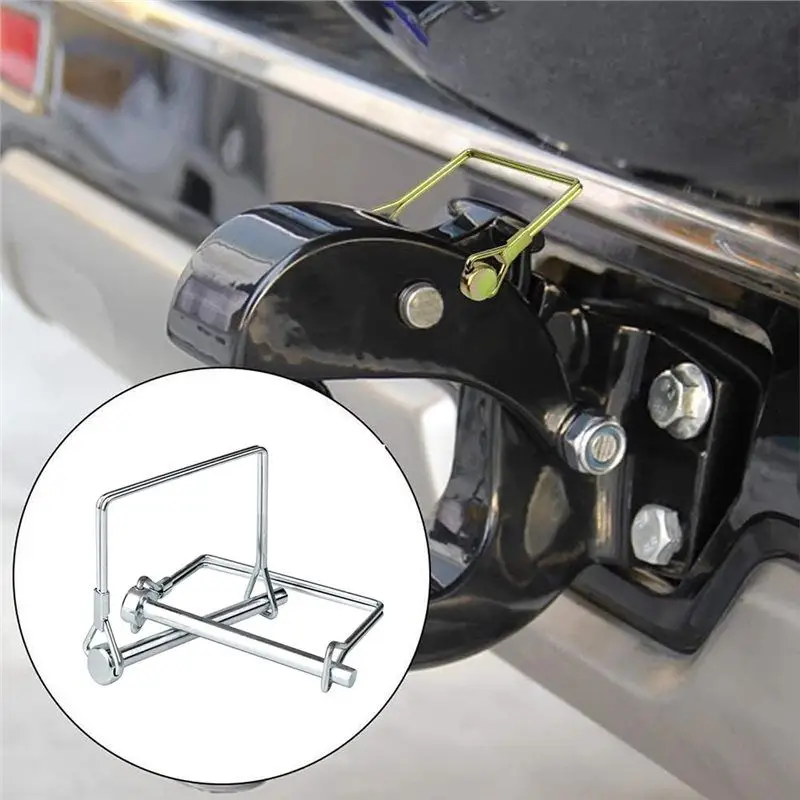 ~A61Z Trailer Coupler Pins 1/4" X 3-5/32", 10 Pack Zinc-Plated Steel For Secure Towing-For RV, Boat Lawn Mower,Tractor