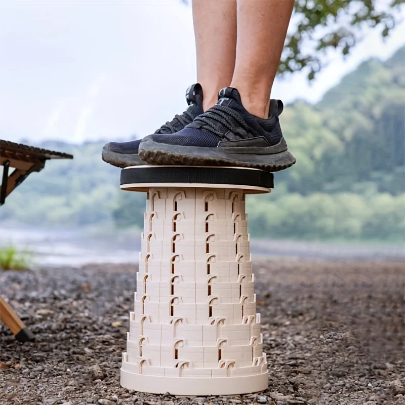 Outdoor folding stools, portable, travel adjustable and extendable chairs, soft rubber seats, street vendors, night markets