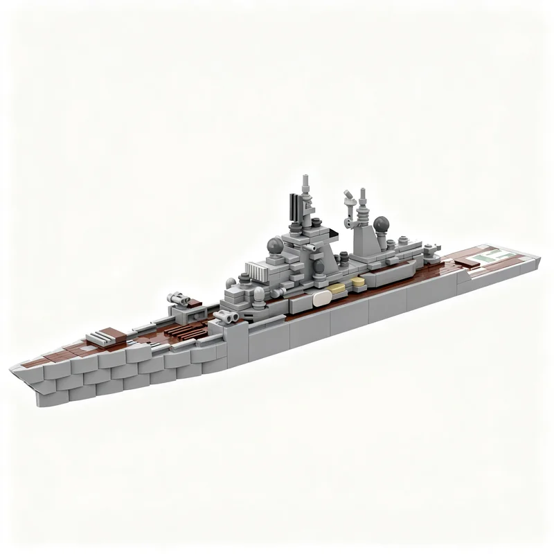484pcs MOC Micro Kirov- Class Battlecruiser "Admiral Nakhimov" Model Building Blocks Christmas Gift 3D Art Creative DIY Craft