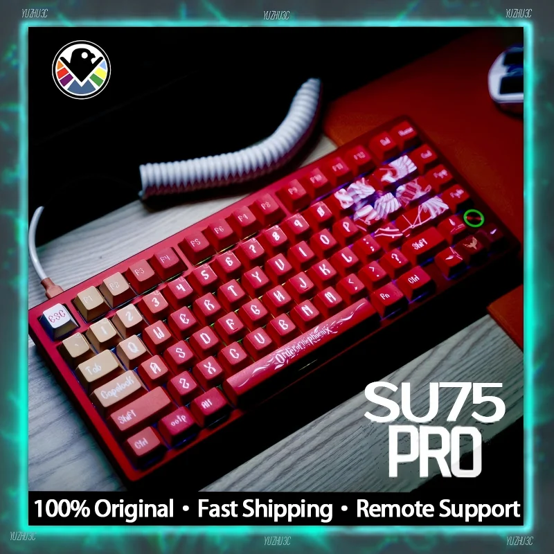 

Original EVERGLIDE SU75 Pro Gaming Keyboard 0.001mm Rapid Trigger Hall Effect Customized Magnetic Switch 8K Polling Rate RGB