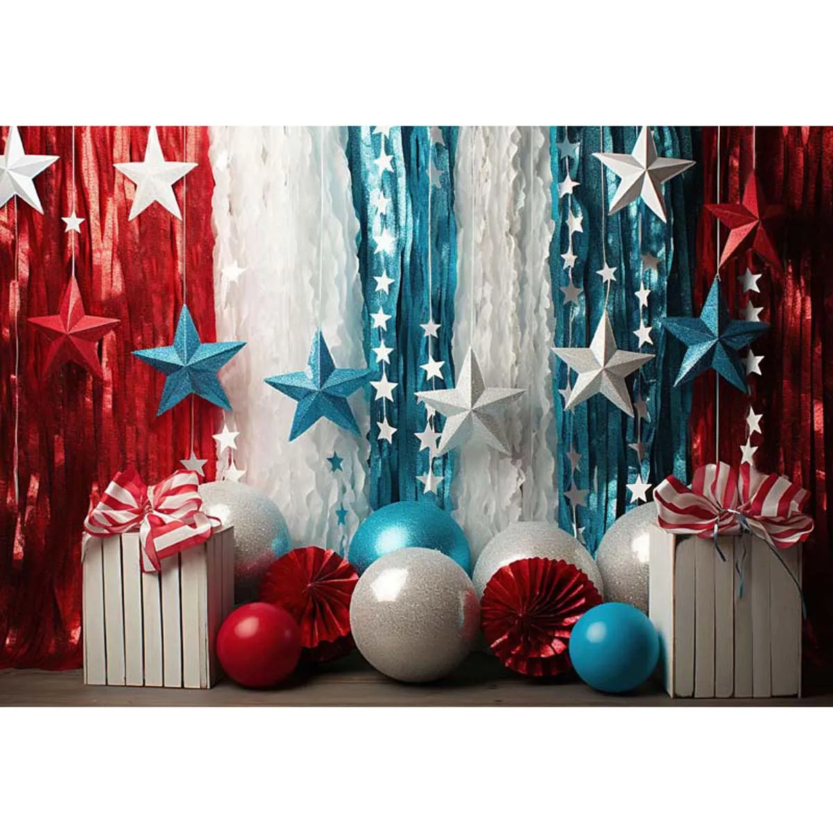 

Allenjoy 4th of July Patriotic Stars Backdrop