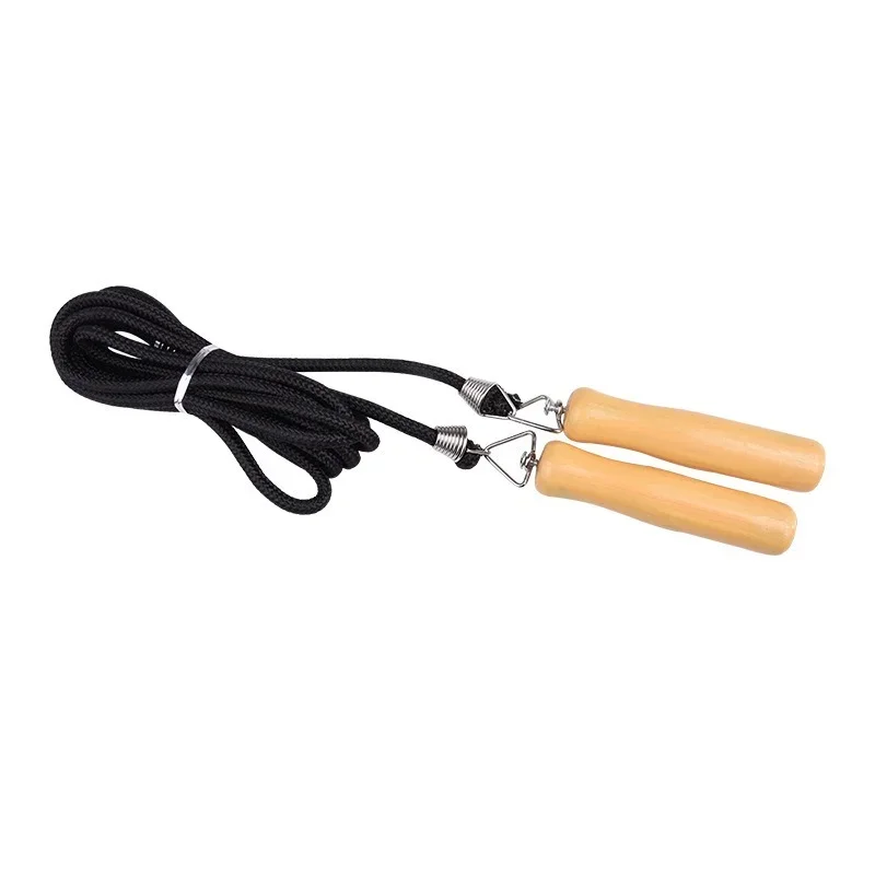 Cotton and Linen Skipping Rope 2.7m Group Skipping Rope Wooden Handle Skipping Rope Training Group Game Fitness