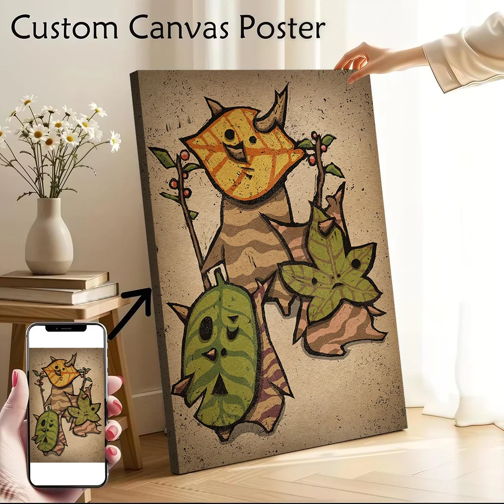 Korok Canvas Poster Customizable Printed Canvas Painting Wall Art for Fans Decoration Living Room Decorative Paintings Wand Deko