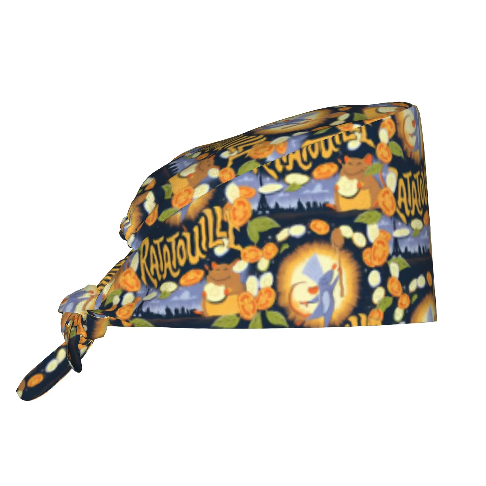 Custom R-Ratatouilles Anime Chef Cleaning Working Cap Cool Men Women Mouse Scrub Cap Surgicals Hat Nurse Scrubs Hat Nurse