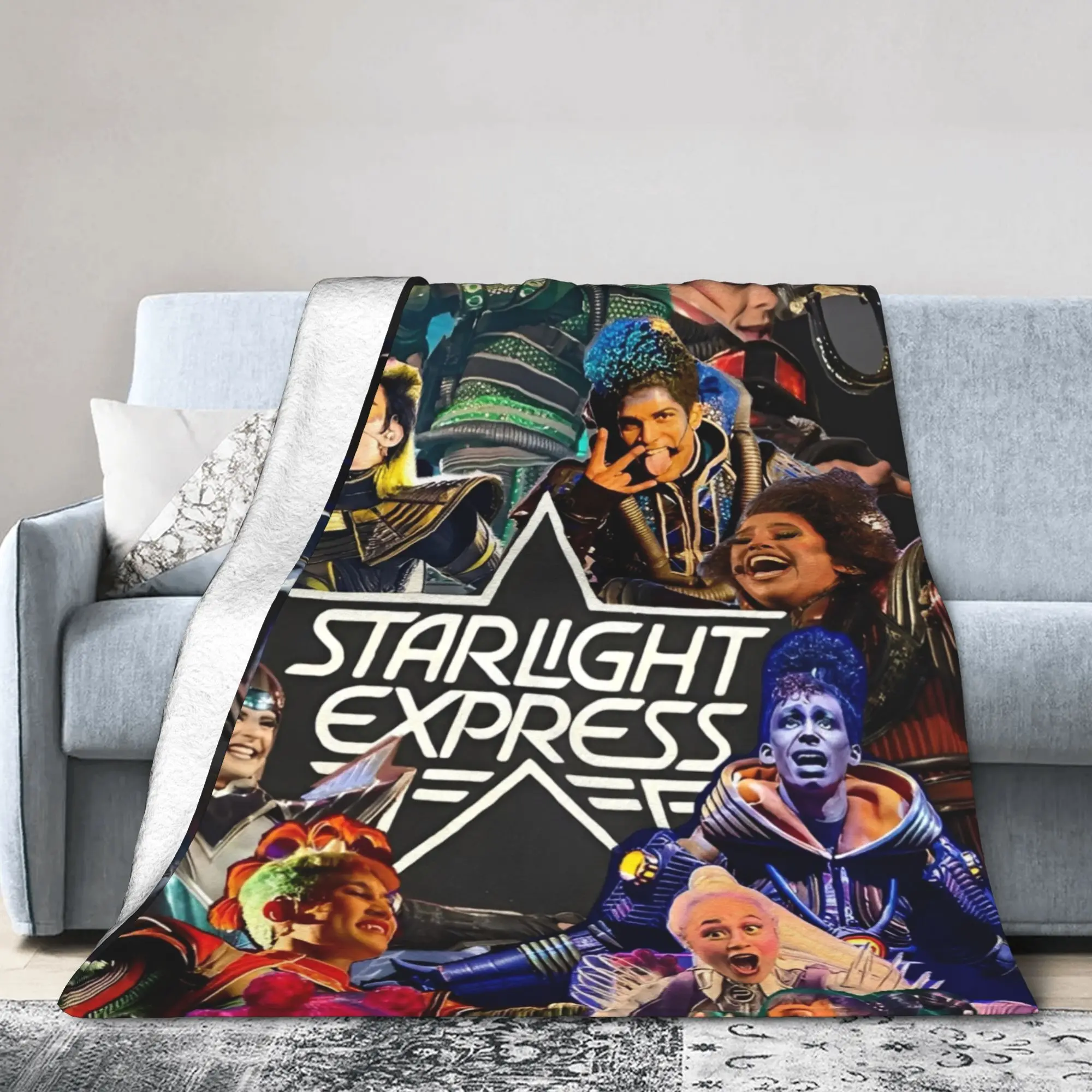Starlight Express Musical Theater Blanket Broadway Flannel Funny Breathable Throw Blanket for Bedspread Decoration Couch