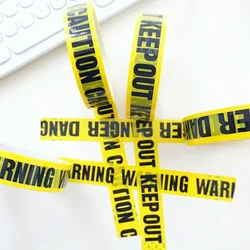 25M Construction Birthday Favors Yellow Caution Tape Truck Birthday Party Decorations PE Festival Warning Tape Letter Tape