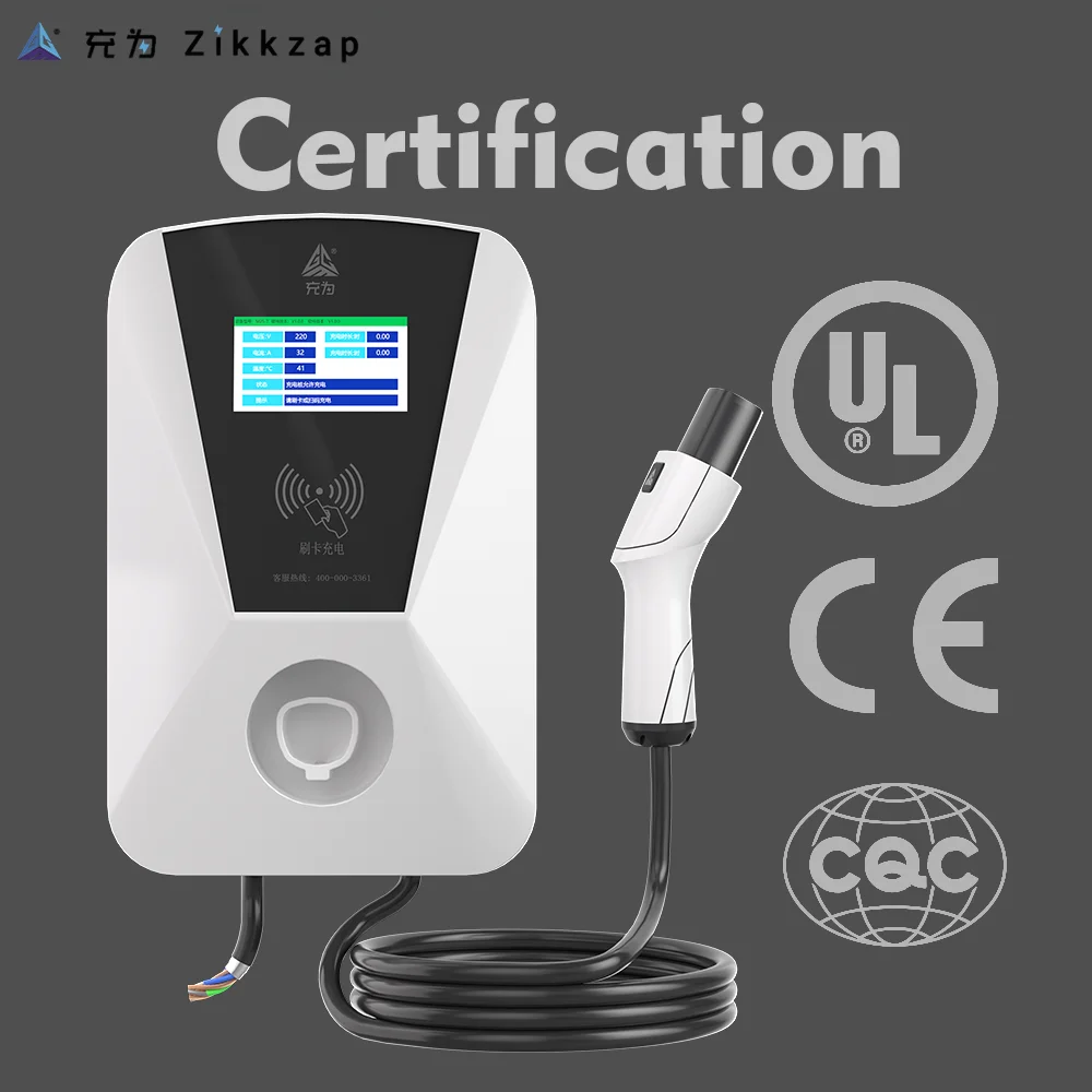 AC EV Charger Wall Mounted 7KW 9.6KW 12KW Level 2 Fast Charging Station Home Public Commercial Use Suitable For Model 3