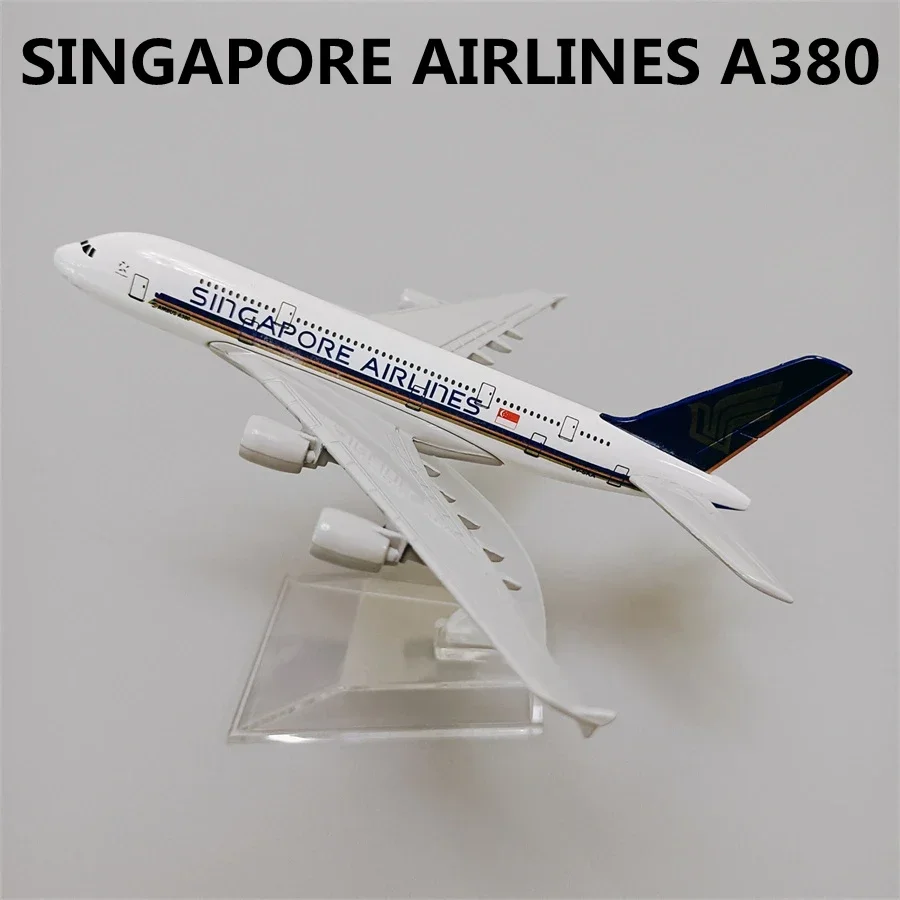 16cm Alloy Metal Qantas KOREAN LUFTHANSA SINGAPORE ETIHAD BRITISH FEDEX FRANCE Airbus 380 A380 Airplane Model Plane Aircraft