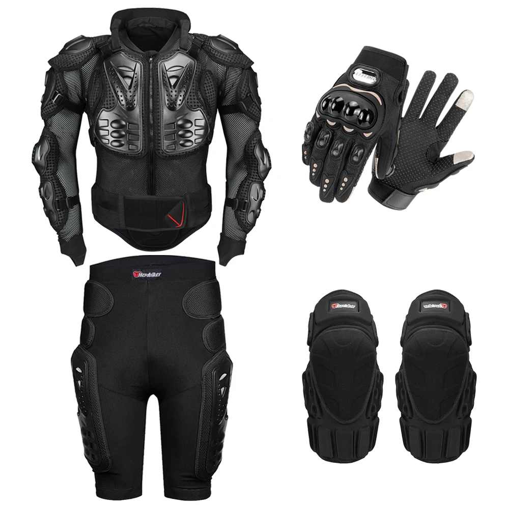 

Motorcycle Jackets Moto Body Armor Motorcycle Protection Wear-resistant Anti-drop Motocross Motorbike Jacket With 6pcs Protector