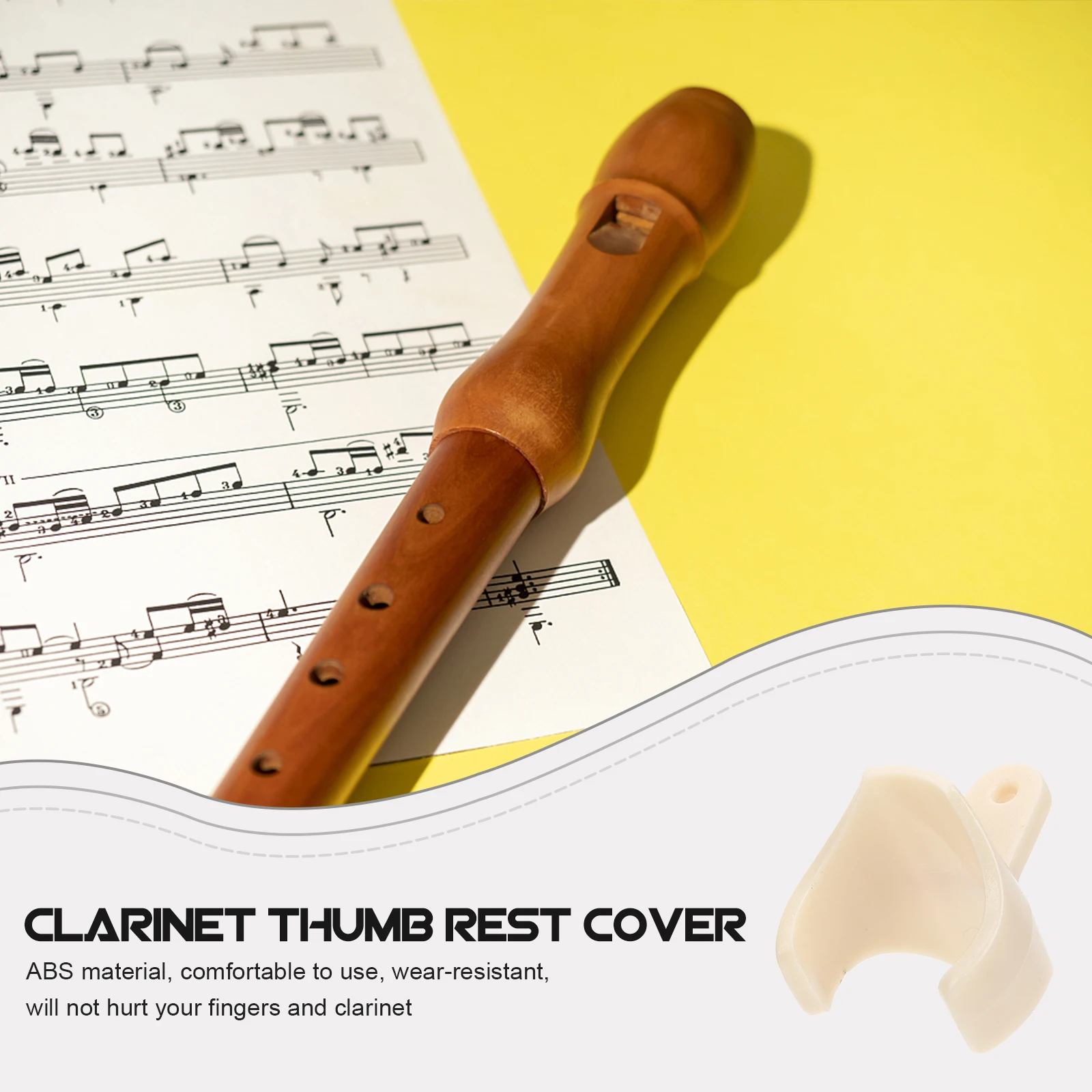

5pcs Recorder Thumb Rest Cover Comfortable Wear-resistant Clarinet Finger Protector Instrument Accessory Musical Instruments