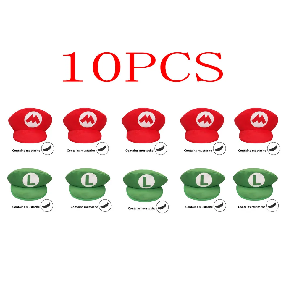 

2026**Super Marios Bros Luigi Cartoon Cosplay Hat Classic toys Anime Figure Halloween Funny Clothes Unisex Adult Cap Party Gift