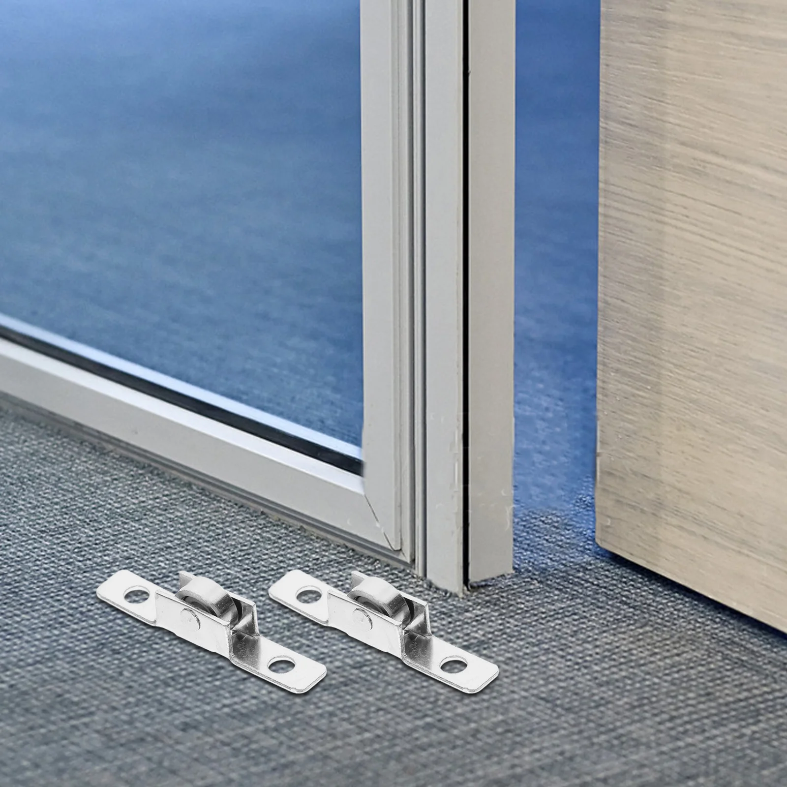 6 szt. Rolki do drzwi przesuwnych i okien, płynna praca, cicha konstrukcja, wysoka wytrzymałość, uniwersalne zastosowanie, zamiennik prowadnicy.