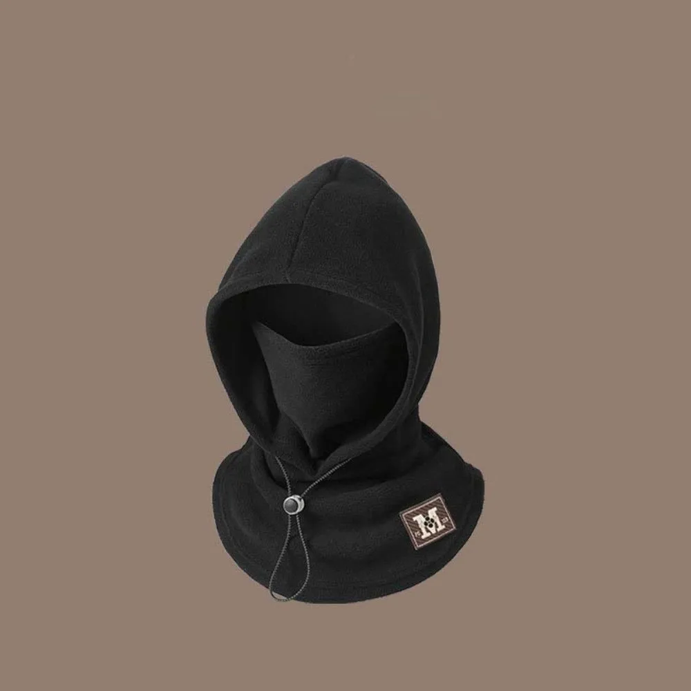 Ciepła czapka z kapturem, wiatroodporna, chroniąca przed zimnem, zimowa czapka typu pulower, jednolita, z ochroną uszu, polarowa kominiarka, czapka rowerowa.