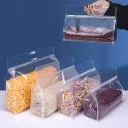 Reusable PEVA Food Bag Freezer Stand Up Food Storage Bag Silicone Bag Leakproof Top Kitchen Organizer Fresh Shut Bags BPA Free