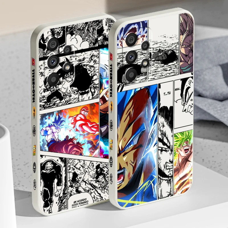 Trend D-Dragon Ball Z Comics Liquid Left Rope For Samsung A53 A52 S A33 A32 A51 A71 A21S A13 A73 A50 A72 A23 A12 5G TPU