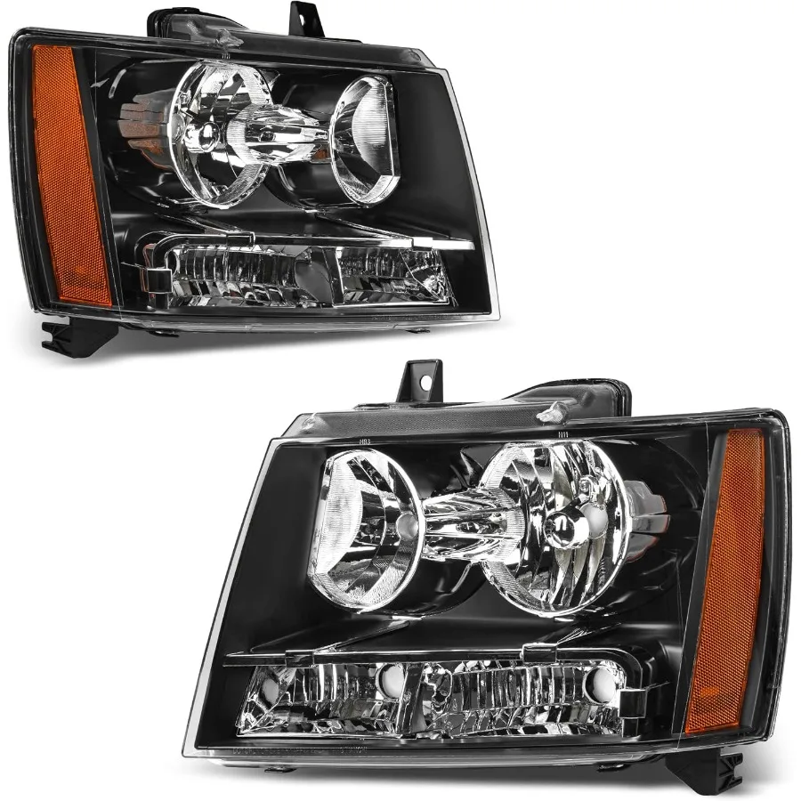 

Фары в сборе, совместимые с галогенной моделью Chevy Avalanche 07-14 Chevrolet Suburban Tahoe 2007-2013, замена для внедорожника P