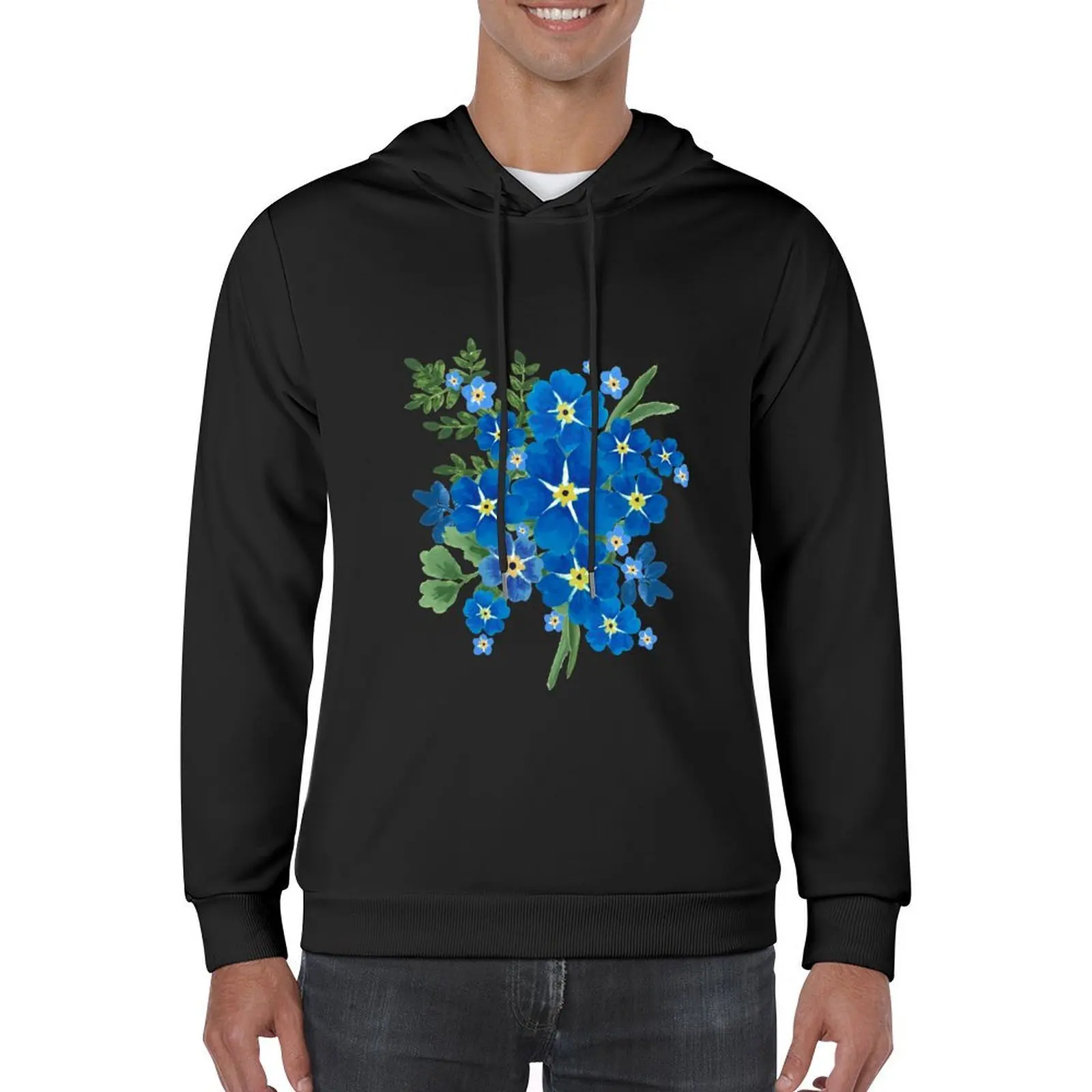 Forget Me Not Bouquet I Hoodie men's clothes korean style clothes men's clothing men's autumn clothes tracksuits