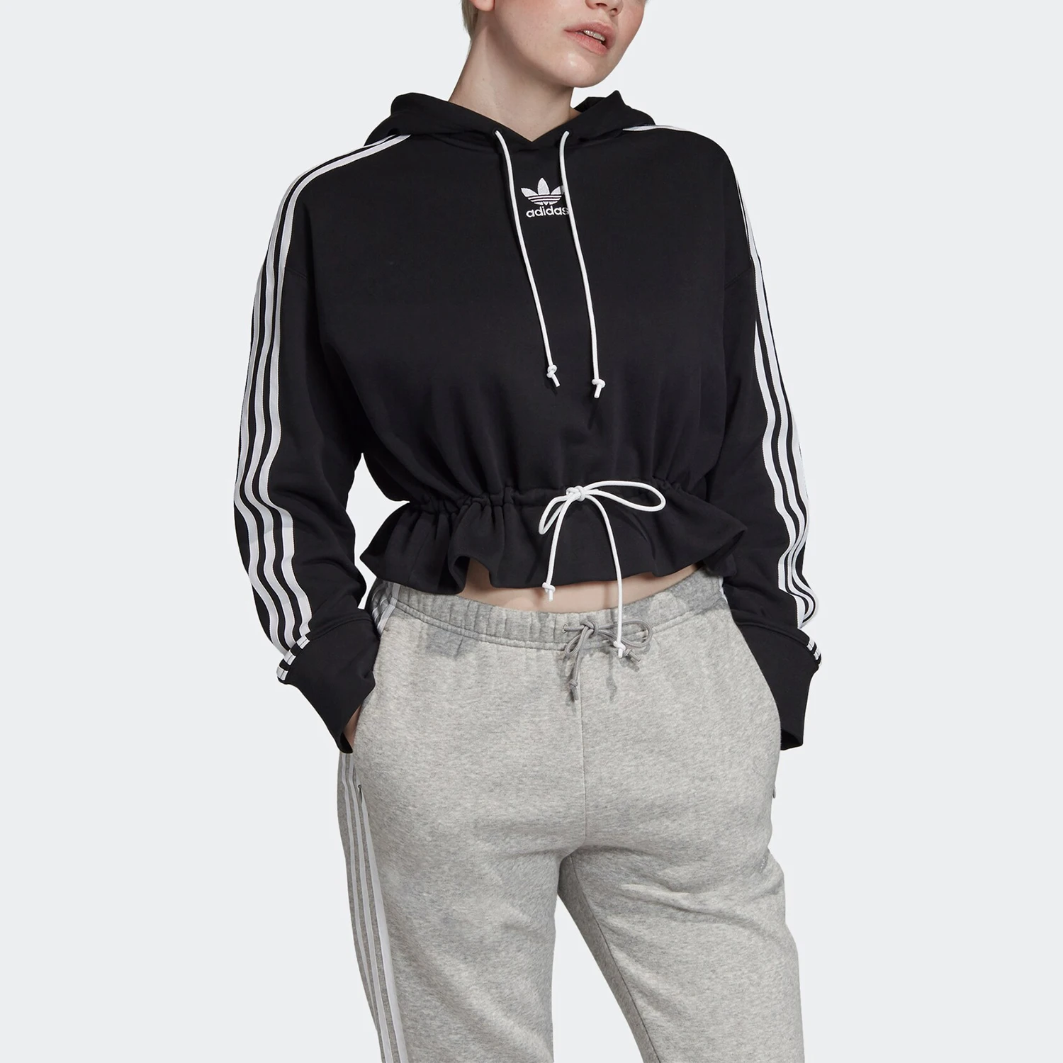 

Оригинальная женская толстовка Adidas Current Season New, спортивная повседневная толстовка с капюшоном FN2790