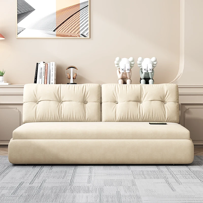 

Simple White Sofas Living Room Function Design Fashion Modern Sofas Double Folding Fauteuil Salon Maison Home Furniture
