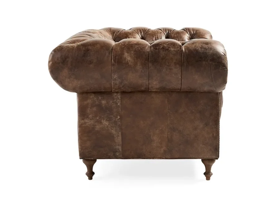 

Hot sales Living room leather pull button a living room luxury furniture