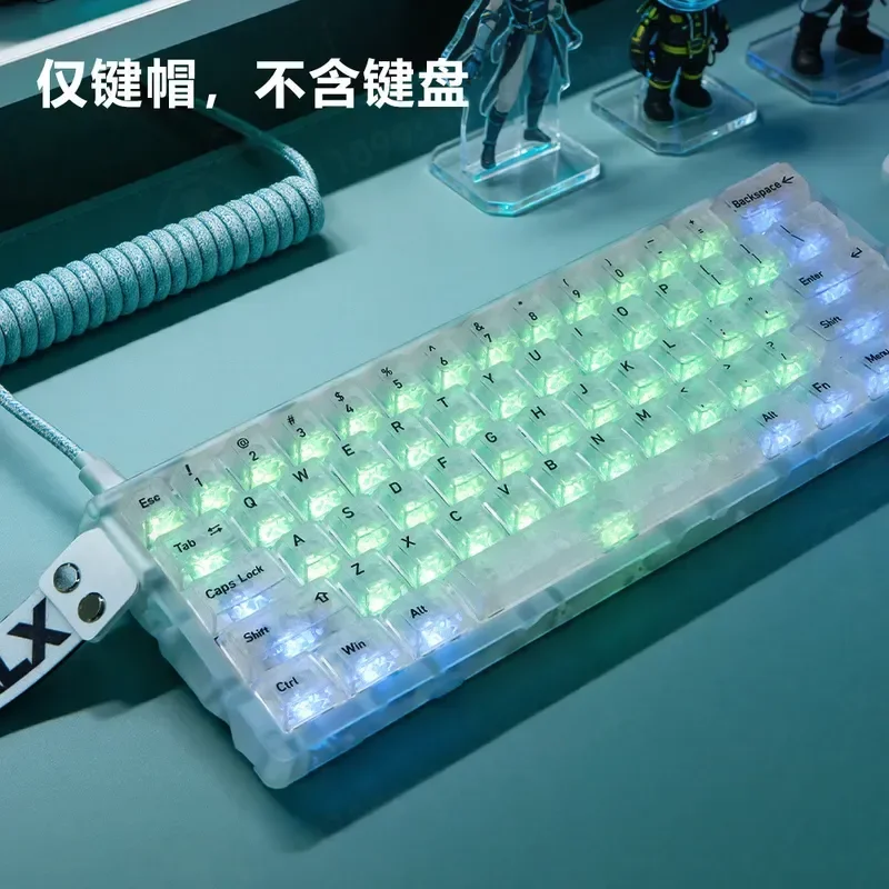 Forged Carbon Fiber Pattern Keycap for PC Keyboard English Japanese Russian Korean Layout Replacement Keys