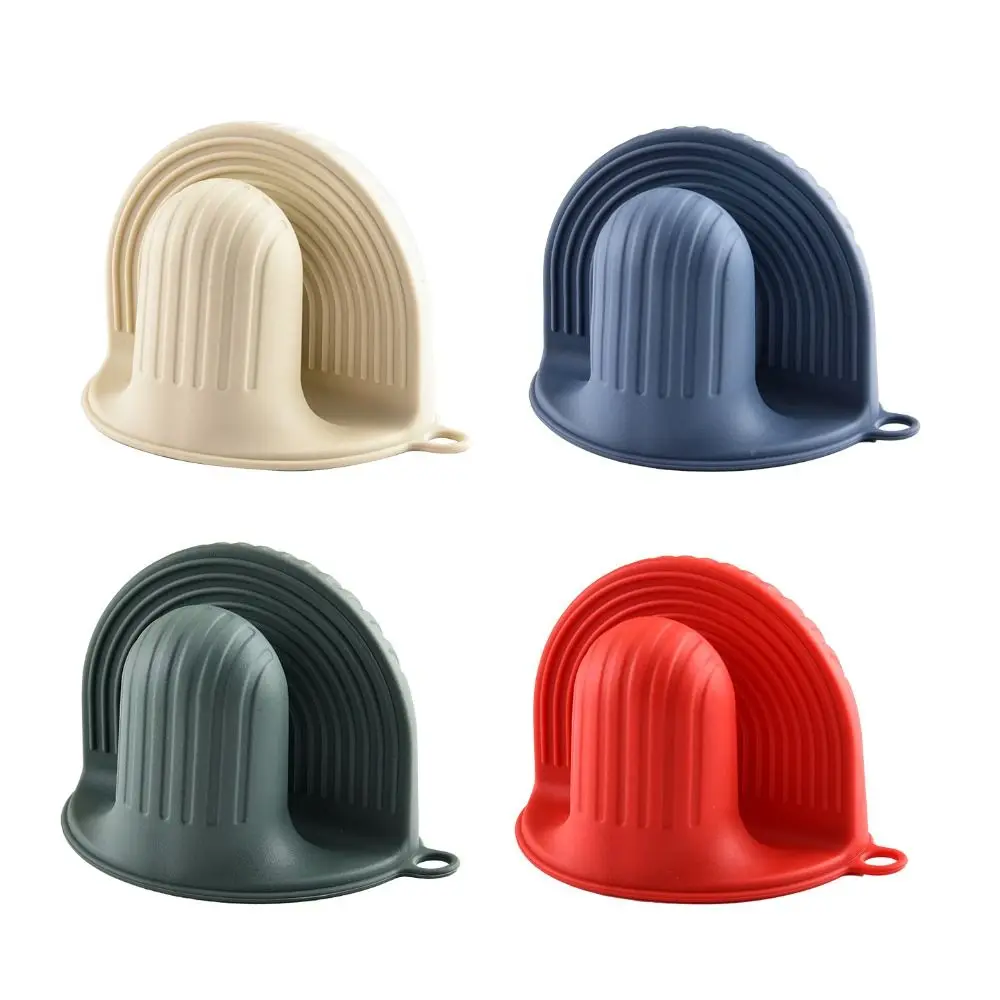 Anti-scald Silicone Oven Mitts Thickened Non Slip Kitchen Pinch Mittens Heat Resistant Microwave Safe Baking Gloves