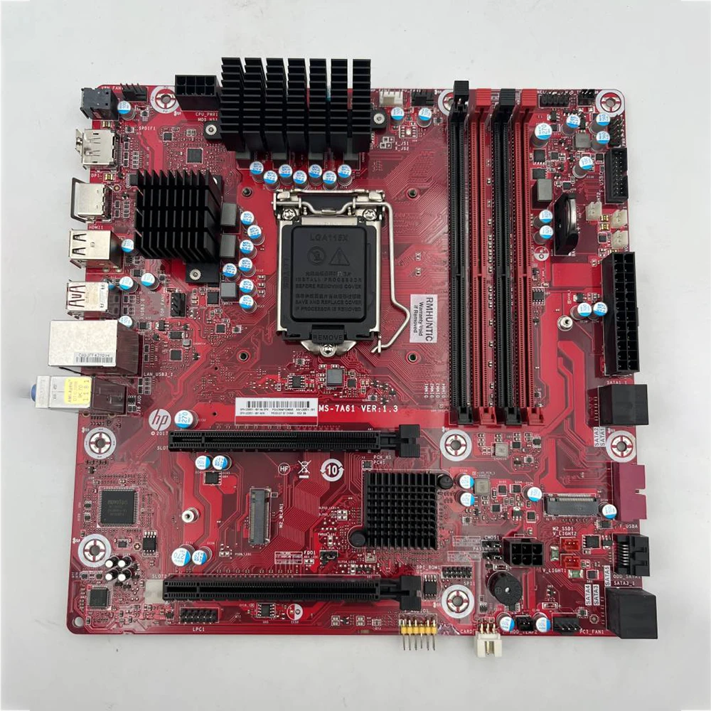 Imagem -04 - Desktop Mainboard para hp Ms7a61 Z370 3847 L02051001 Omen 880 Teste de Pré-encomenda Alta Qualidade