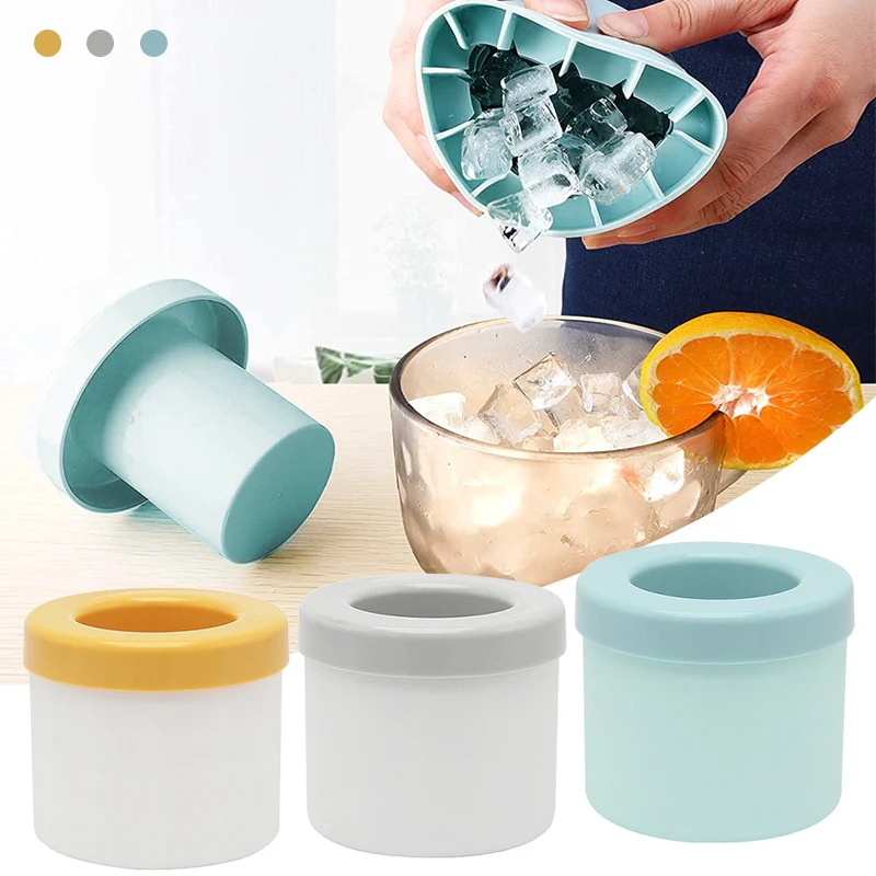 Silicone Ice Cube Maker Mold Cylinder Trays Lattice Ice Bucket Cup Food Grade Quickly Freeze Frozen Drink Maker for Whiskey Beer