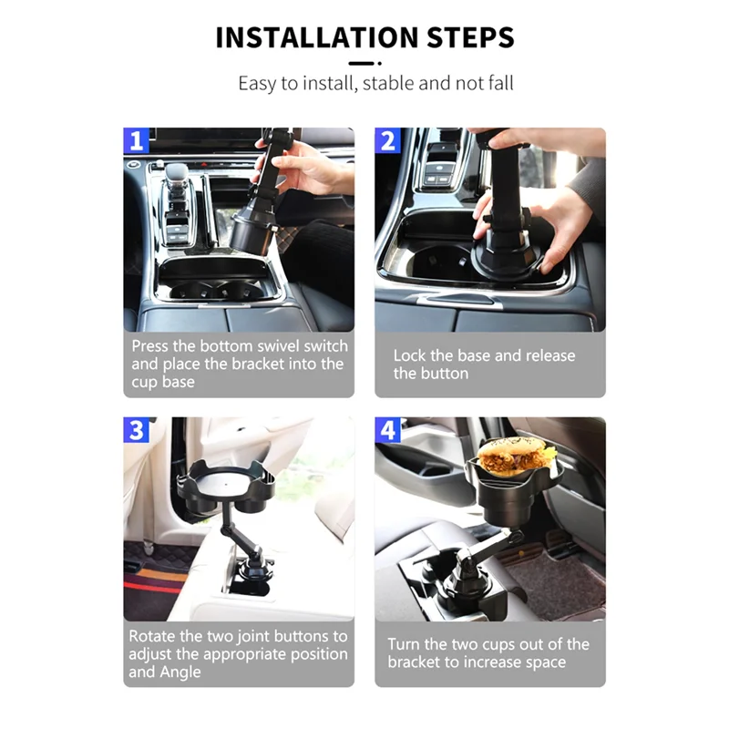 

1 Piece Car Plate Table Storage Rack Water Cup Tray Multifunctional Cup Holder Tray Bracket
