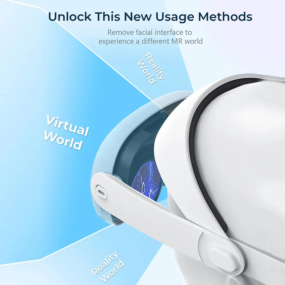 สายรัดศีรษะแบบปรับได้ Comfort ช่วยลดแรงดันของหัวที่คาดศีรษะสายรัดหัวกะทิสำหรับชุดหูฟัง Meta Quest 3 VR