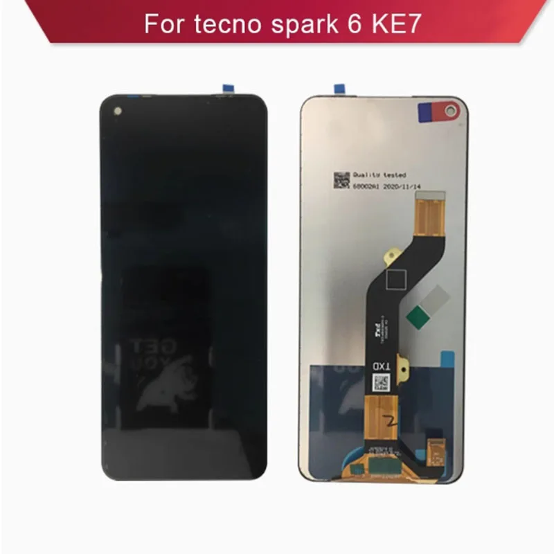 Applicable to Tecno Spark6 mobile phone screen assembly KE7 LCD touch display internal and external integrated screen LCD