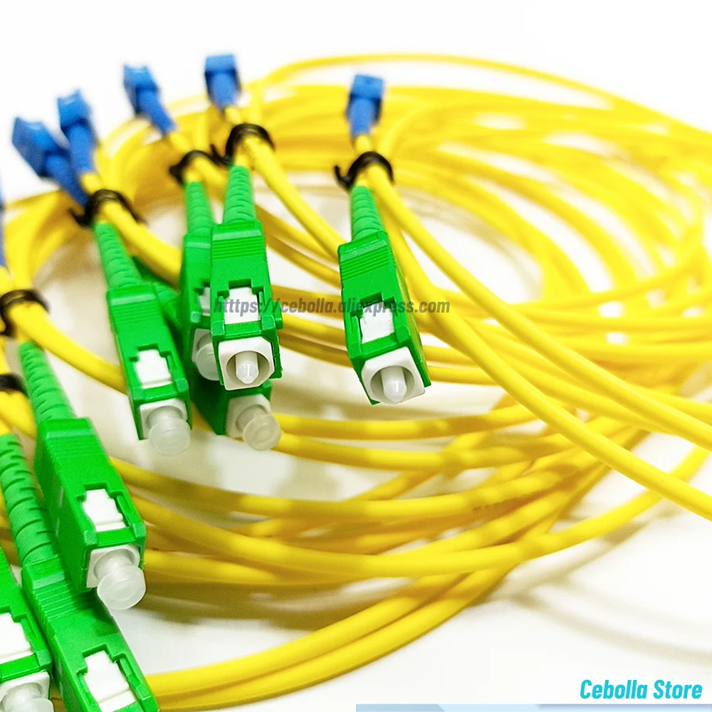 50 buah/lot kabel Patch SC/UPC-SC/APC 3.0Mm kabel optik Singlemode SM Simplex Jumper serat optik FTTH