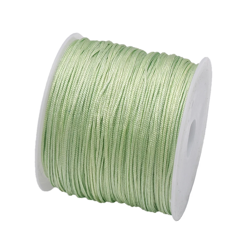 50Yds 0,8 mm ambachten nylon koord voor sieraden maken kralen gevlochten nylon satijnen string voor armbanden rattail trim Chinese knoop