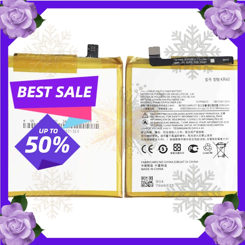 SWZY High Quality KR40 3500mAh Battery for Motorola Moto Edge One Vision/P50/One Action Mobile Phone Battery