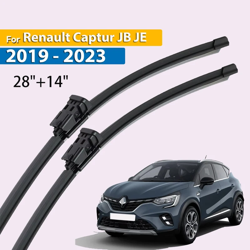 

Wiper Front Wiper Blades For Renault Captur MK2 JB JE 2019 - 2025 Windshield Windscreen Window Rain Brushes 28"+14"