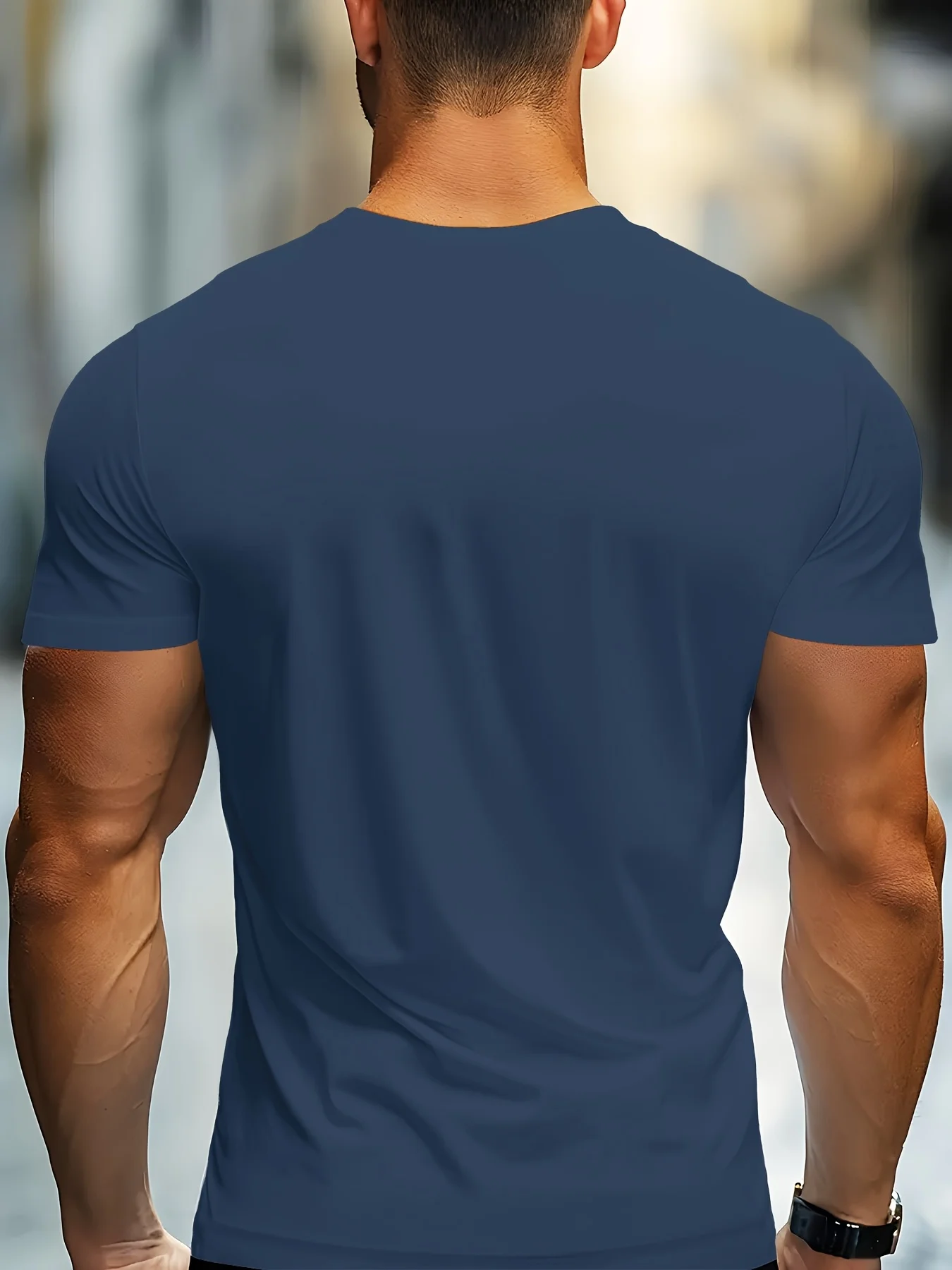 Men'S Stylish 3D Print Short-Sleeve T-Shirt, Made of 100%, Round Neck, Breathable Knitwear Suitable for All Seasons, Regular Fit Casual Base Layer Top
