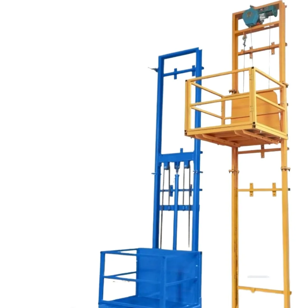 Simple warehouse factory home lifting platform rail type