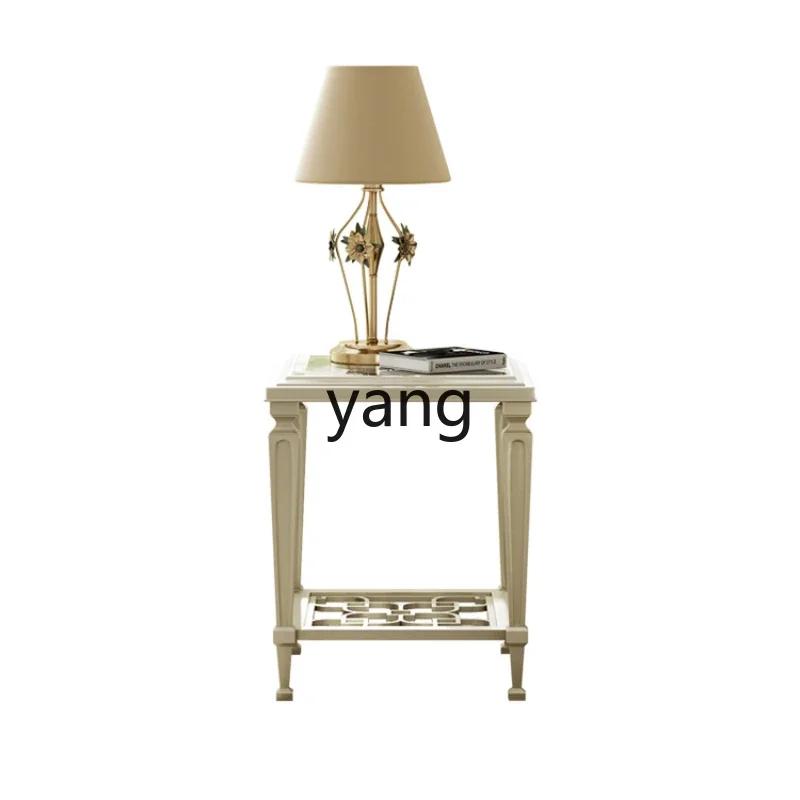 

L'm'm Living Room Small Apartment Solid Wood Tempered Glass Creative Model Corner Table