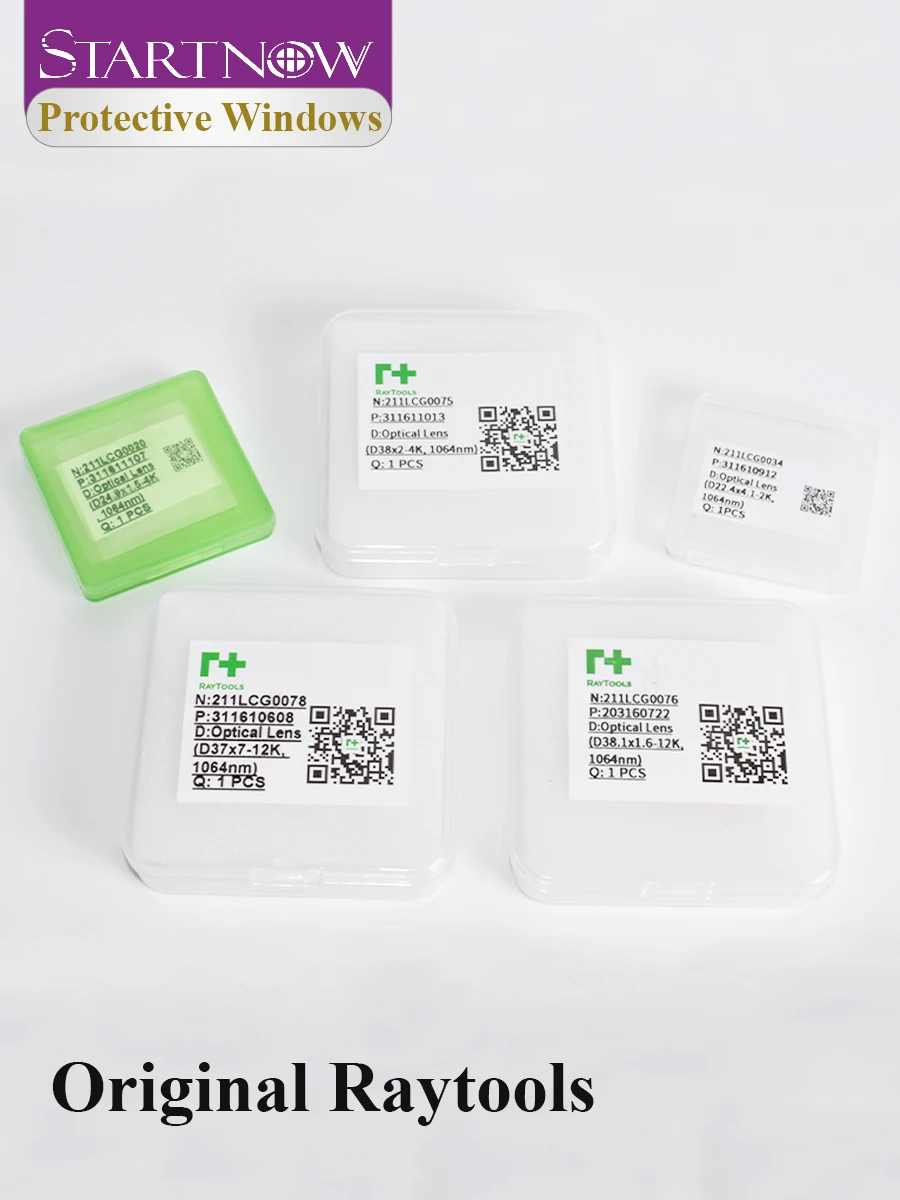 Startnow – fenêtres de Protection Laser Raytools originales, 27.9x4.1mm 211LCG0037, lentille de Protection Laser à Fiber 37x7 20KW 24.9x1.5, lentille coupée