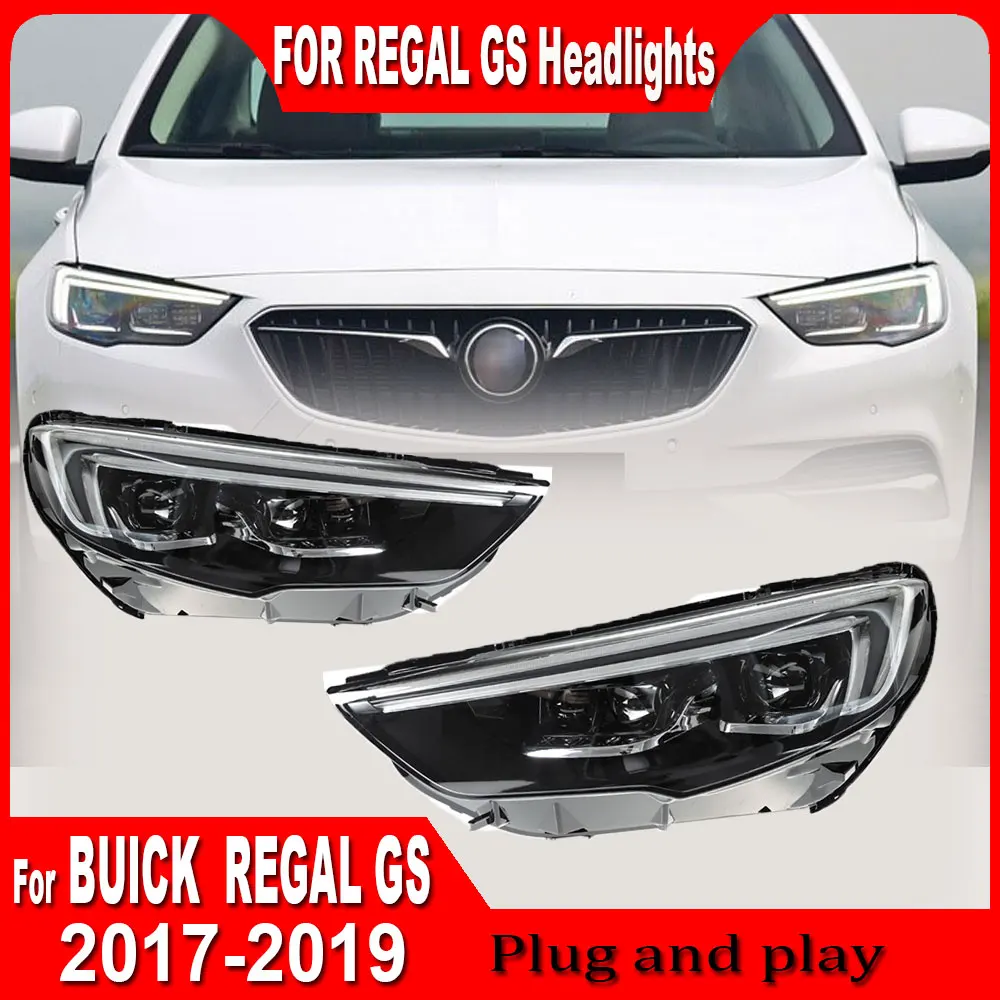 

Car LED Headlight Assembly for Buick Regal 2017 2018 2019 2020 Headlights LED DRL Turning Front Head Lights Plug and Play 2pc