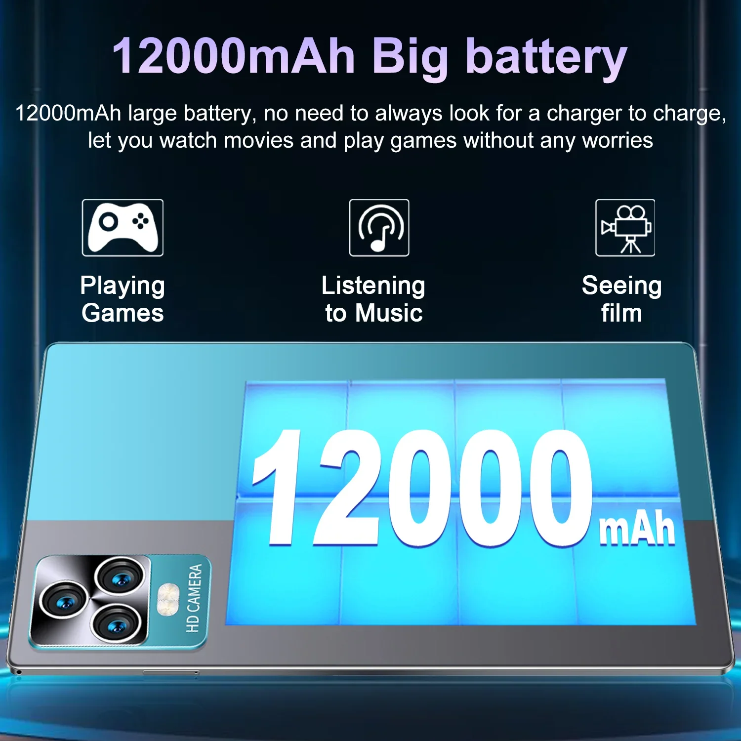 Picture 5: 5G 2025 Brand New 10.36nch Tablet Android 16GB RAM 1TB ROM Android 13.0 16MP 32MP 12000mAh 10-Core Bluetooth Network HD Screen